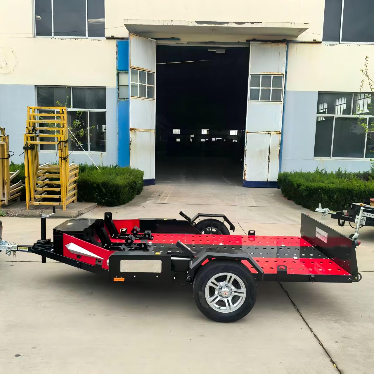 Remote Control Hydraulic Lift 3-Bike Motorcycle Trailer by China Exporter: Model 190